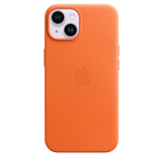 Apple iPhone 14 Leder Case mit MagSafe, orange>