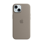 Apple iPhone 15 Silikon Case mit MagSafe, tonbraun