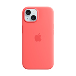 Apple iPhone 15 Silikon Case mit MagSafe, guave pink
