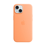 Apple iPhone 15 Silikon Case mit MagSafe, Sorbet orange