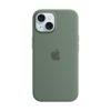 Apple iPhone 15 Silikon Case mit MagSafe, zypresse grün