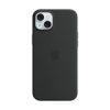 Apple iPhone 15 Plus Silikon Case mit MagSafe, schwarz