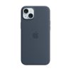 Apple iPhone 15 Plus Silikon Case mit MagSafe, sturmblau