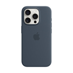 Apple iPhone 15 Pro Silikon Case mit MagSafe, sturmblau