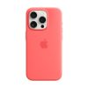 Apple iPhone 15 Pro Silikon Case mit MagSafe, guave pink