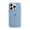 Apple iPhone 15 Pro Silikon Case mit MagSafe, winterblau