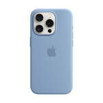 Apple iPhone 15 Pro Silikon Case mit MagSafe, winterblau