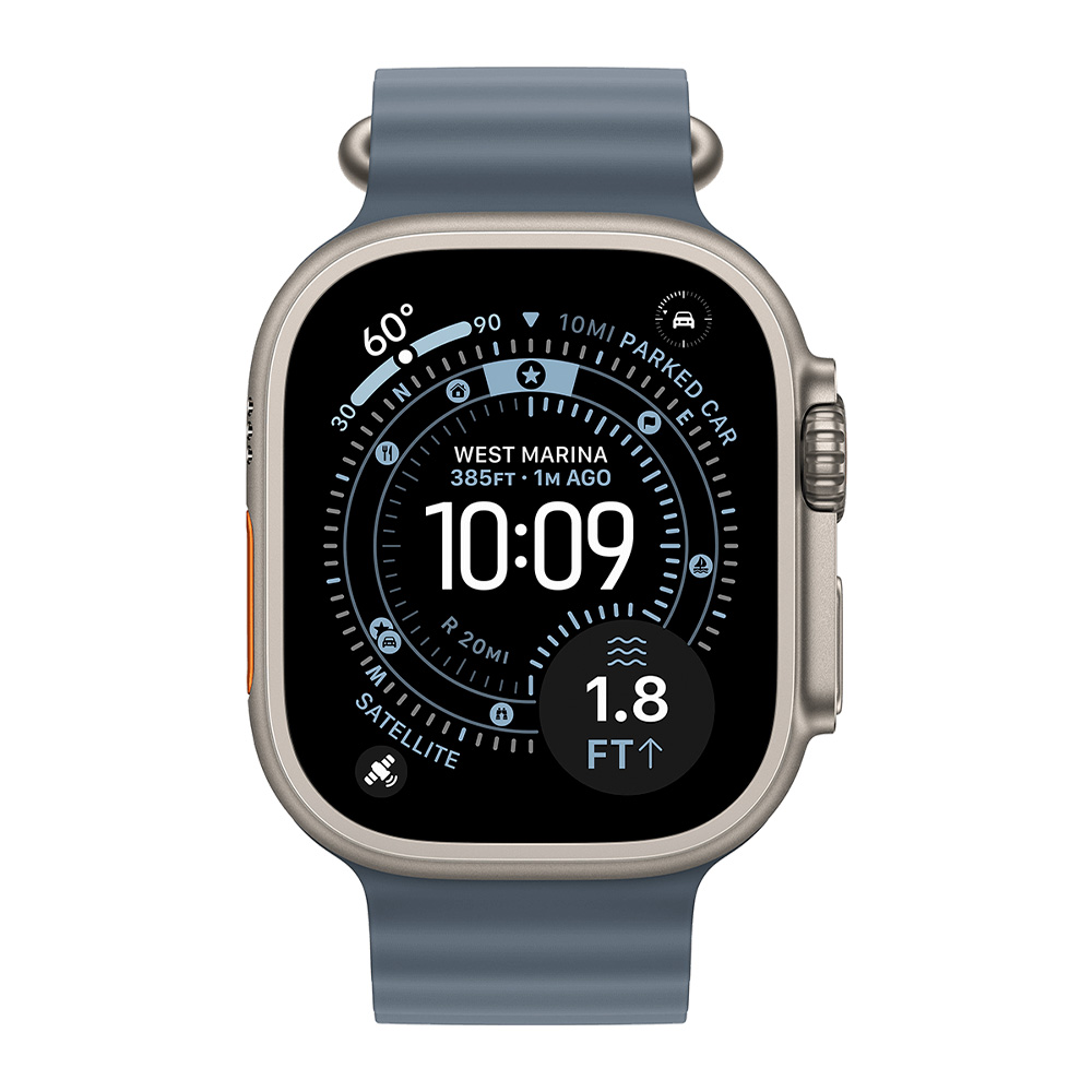 Apple Watch Ultra 3 Titan Natur 49 mm Ocean Band - Magenta Edition