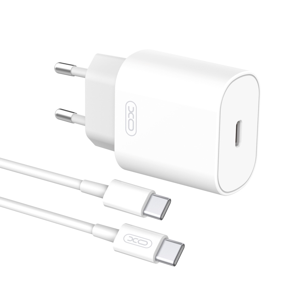 XO Wall Charger L91 25W Set mit USB-C auf USB-C Kabel